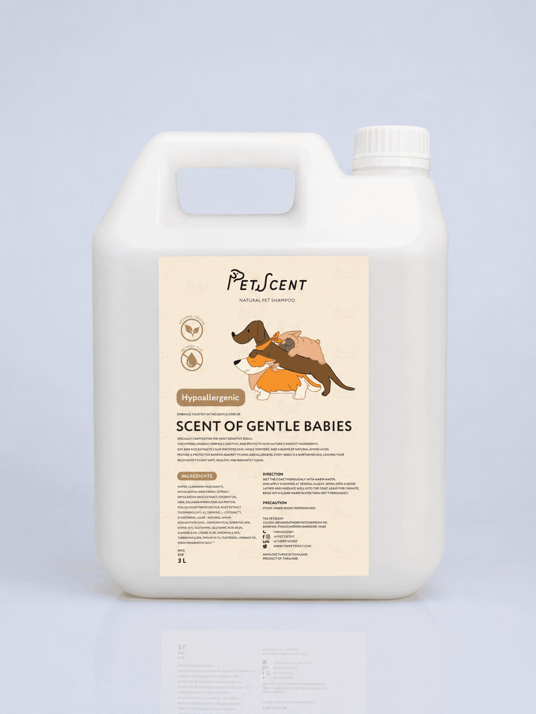 PetScent Premium Natural Pet Shampoo Gallon