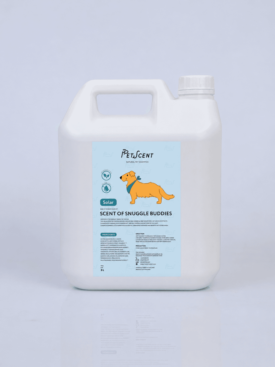 PetScent Premium Natural Pet Shampoo Gallon